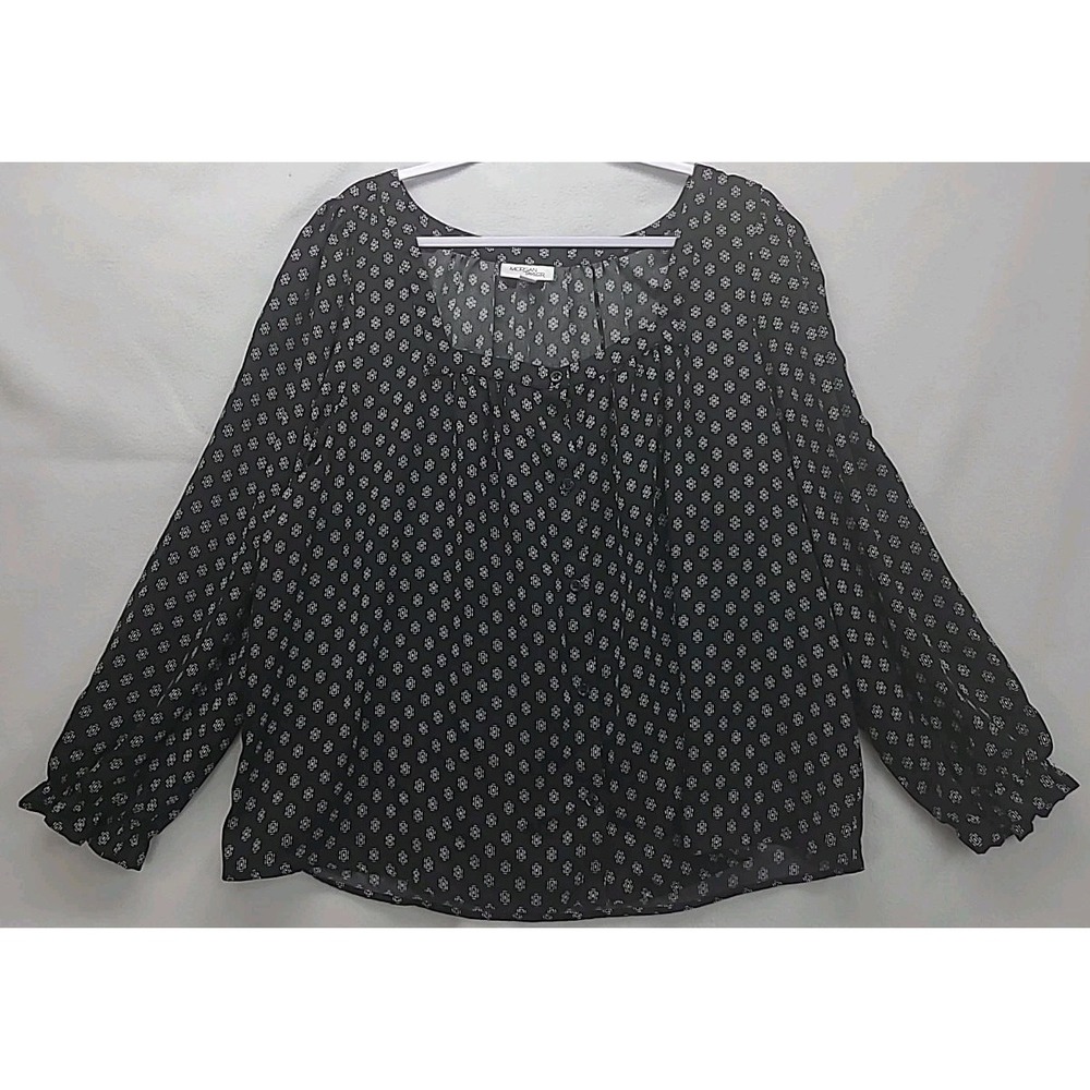 Morgan Taylor 3X Button Up Square neck‎ Office Casual Capsule